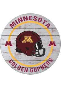 KH Sports Fan Minnesota Golden Gophers Weathered Helmet Circle Sign - Grey