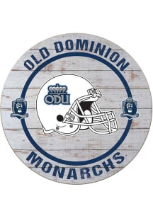 KH Sports Fan Old Dominion Monarchs Weathered Helmet Circle Sign - Grey