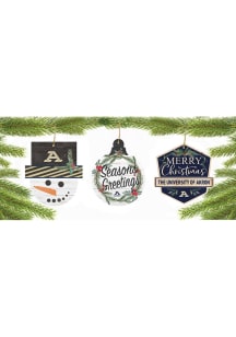 Akron Zips 3 Pack Ornament - Blue