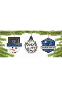 Grand Valley State Lakers 3 Pack Ornament - Blue