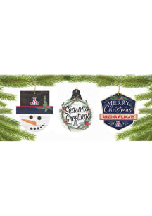 Arizona Wildcats 3 Pack Ornament - Red