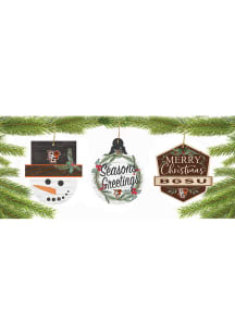 Bowling Green Falcons 3 Pack Ornament - Orange