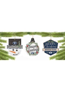 BYU Cougars 3 Pack Ornament - Blue