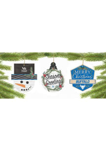 Buffalo Bulls 3 Pack Ornament - Blue