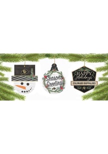 Colorado Buffaloes 3 Pack Ornament - Black