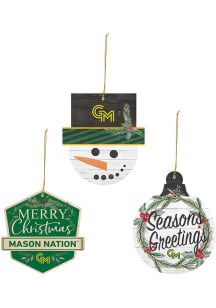 George Mason University 3 Pack Ornament - Green