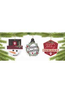 Indiana Hoosiers 3 Pack Ornament - Red