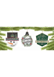 Ohio Bobcats 3 Pack Ornament - Green