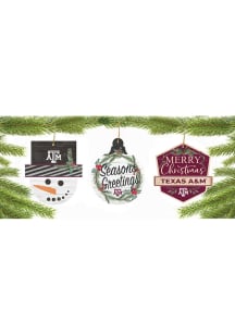 Texas A&M Aggies 3 Pack Ornament - Red