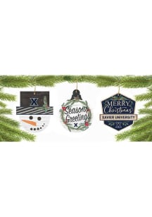 Xavier Musketeers 3 Pack Ornament - Blue