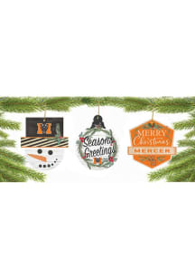 Mercer Bears 3 Pack Ornament - Orange