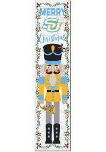 KH Sports Fan Southern University Jaguars Nutcracker Leaning Sign - Blue