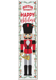 KH Sports Fan Boston Terriers Nutcracker Leaning Sign - White