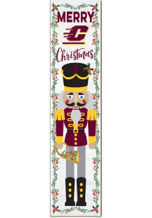 KH Sports Fan Central Michigan Chippewas Nutcracker Leaning Sign - Gold