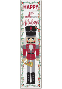 KH Sports Fan CSU Chico Wildcats Nutcracker Leaning Sign - Red