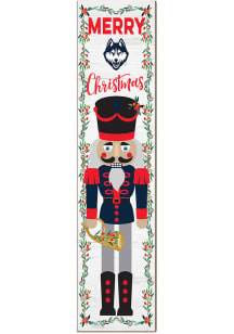KH Sports Fan UConn Huskies Nutcracker Leaning Sign - White
