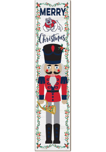 KH Sports Fan Fresno State Bulldogs Nutcracker Leaning Sign - Red