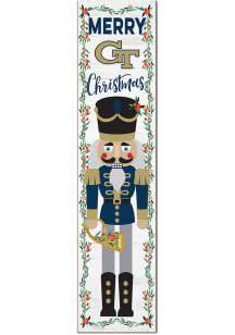 KH Sports Fan GA Tech Yellow Jackets Nutcracker Leaning Sign - Gold