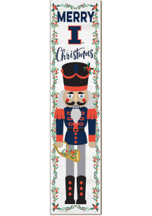 KH Sports Fan Illinois Fighting Illini Nutcracker Leaning Sign - Orange
