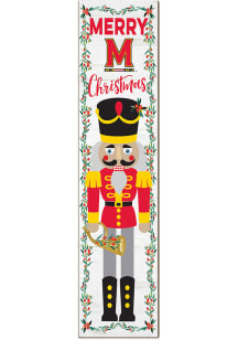 KH Sports Fan Maryland Terrapins Nutcracker Leaning Sign - Red