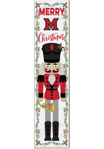 KH Sports Fan Miami RedHawks Nutcracker Leaning Sign - Red