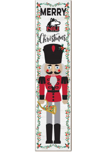 KH Sports Fan Northern Illinois Huskies Nutcracker Leaning Sign - Red