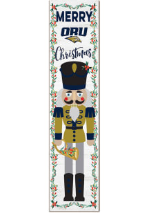 KH Sports Fan Oral Roberts Golden Eagles Nutcracker Leaning Sign - Navy Blue