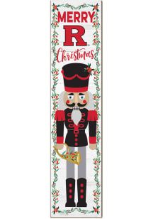 KH Sports Fan Rutgers Scarlet Knights Nutcracker Leaning Sign - Red