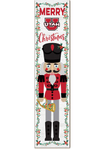 KH Sports Fan Utah Utes Nutcracker Leaning Sign - Red