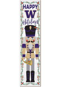 KH Sports Fan Washington Huskies Nutcracker Leaning Sign - Purple