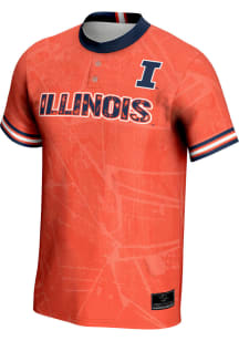 ProSphere Illinois Fighting Illini Mens Orange Vigor Baseball Jersey