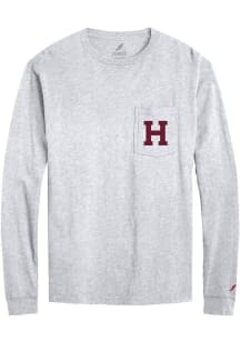 Harvard Crimson Ash Pennant Flags Long Sleeve T Shirt