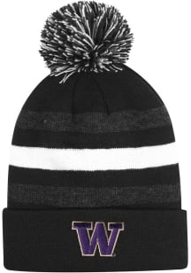 LogoFit Washington Huskies Black Halftime Youth Knit Hat