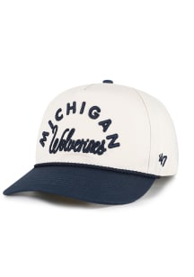 47 Michigan Wolverines Natural Rope Script Hitch Womens Adjustable Hat