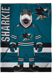 San Jose Sharks Sleep Squad Raschel Throw Blanket - Blue