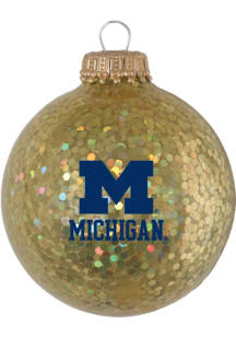 Michigan Wolverines Sparkle Ornament Ornament - Gold