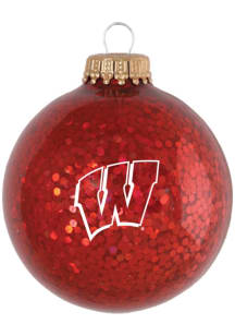 Wisconsin Badgers Sparkle Ornament Ornament - Red