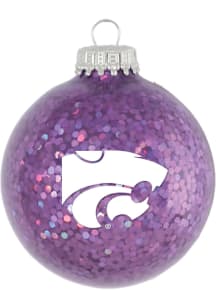 K-State Wildcats Sparkle Ornament - Purple