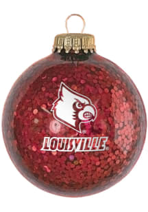 Louisville Cardinals Sparkle Ornament - Red