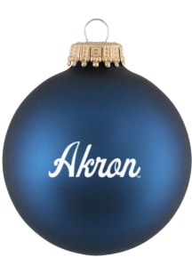 Akron Zips Matte Ornament - Navy Blue