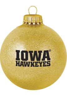 Iowa Hawkeyes Sparkle Ornament - Gold