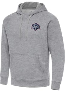 Antigua UConn Huskies Mens Grey Heather 2025 Womens National Champions Victory Long Sleeve Hoodie