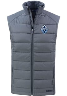 Cutter and Buck Vancouver Whitecaps FC Mens Graphite Evoke Sleeveless Jacket