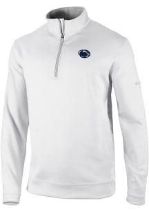 Columbia Penn State Nittany Lions Womens White Heat Seal Wickham Hills Qtr Zip Pullover