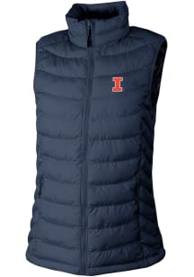 Columbia Illinois Fighting Illini Womens Navy Blue Powder Lite Vest