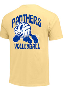 Pitt Panthers Yellow Volleyball Short Sleeve T Shirt