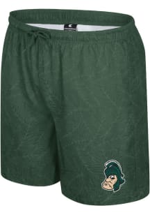 Colosseum Michigan State Spartans Mens Green Vintage Logo Swim Trunks