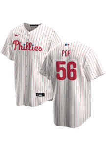 Zach Pop Philadelphia Phillies Mens Replica Home Jersey - White