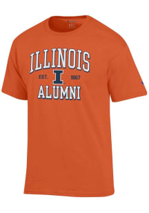 Champion Illinois Fighting Illini Orange Est Alumni Jersey Short Sleeve T Shirt