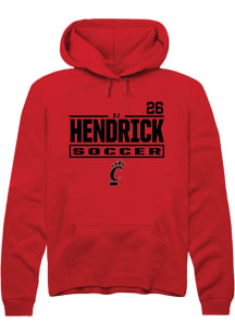 AJ Hendrick Cincinnati Bearcats Mens Red NIL Stacked Box Player Hood